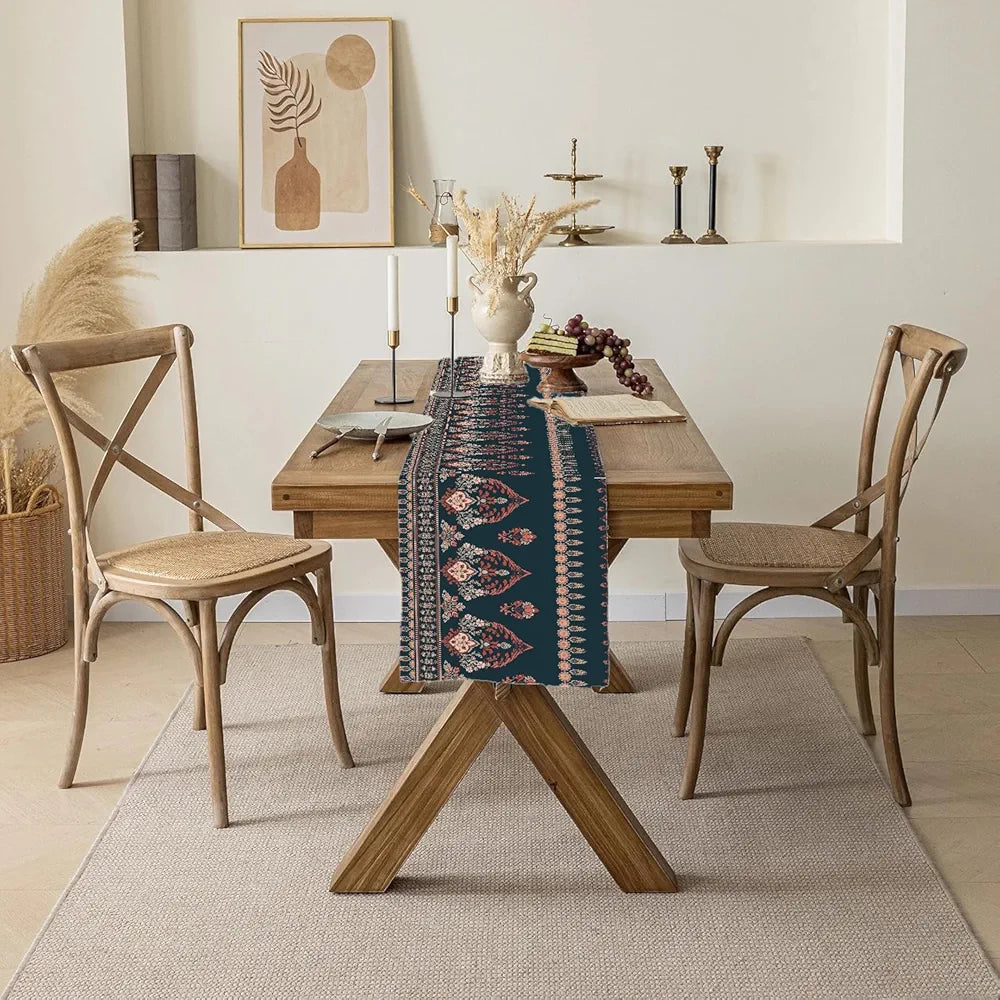 Ishro Home Premium Table Runner – Soft European-Standard Fabric, Elegant Soft Feel, Machine Washable, Timeless Design |